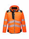 Portwest Μπουφάν Εργασίας Ανακλαστικό Softshell με Αφαιρούμενη Επένδυση και Αποσπώμενη Κουκούλα Πορτοκαλί