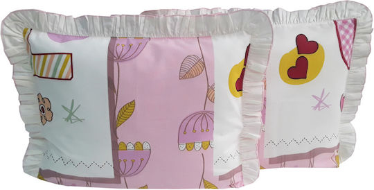 Beboulino It's a Girl Kinder Kissenbezüge Set 35x45cm Pink 703-1849-3545