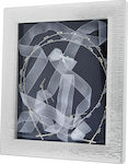 Prince Silvero Tabletop Rectangle Wedding Crown Case / Photo Frame Silver/White 20x20cm