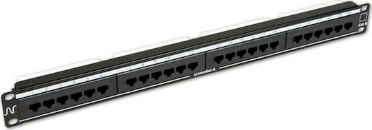 Nexans Patch Panel für Rack 1U 19" 24 Ports cat6 Schwarz