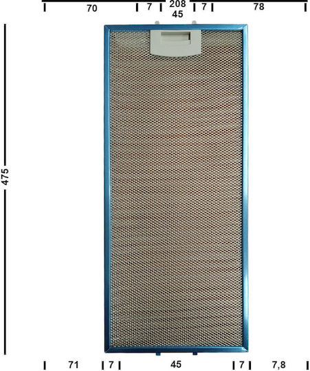 MultiHome Zenon DS6-905 Ersatzfilter für Ventilhauben 47,5x20,8cm