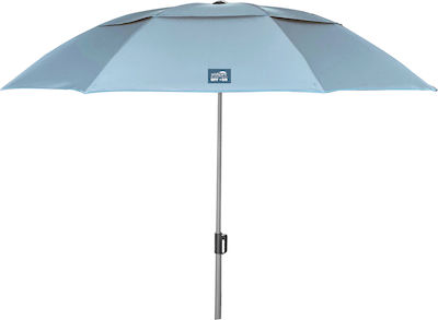 Solart Beach Umbrella Aluminum Diameter 2m with Air Vent Blue