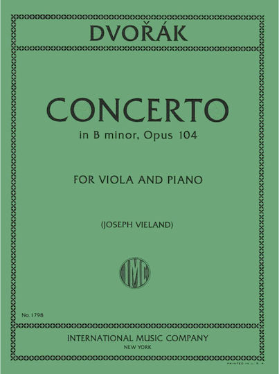 Idiotiki Ekdosi Dvorak - Concerto In B Minor Op104 Sheet Music for Piano