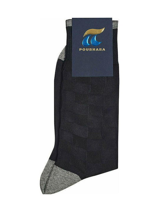 Pournara Men's Patterned Socks Black