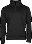 Mil-Tec Sweatshirt with Zipper in Black color