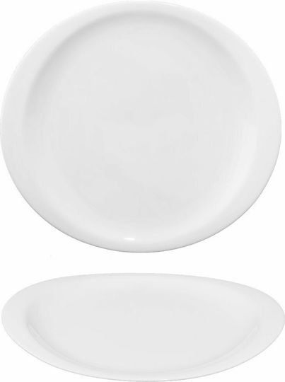 Cok Spain Silice Plate Shallow made of Porcelain White with Diameter 31cm