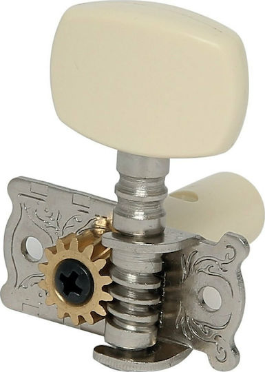 Gewa Gewa Acoustic Guitar Small Body Folk Guitar Tuning Keys Silver Oval Cream Buttons Nickel