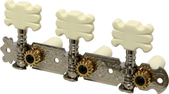 Gewa Chei De Acordare Pentru Chitară Clasică Fire&Stone Classical Guitar Tuning Machines Chrome Butoane Fluture Chrome