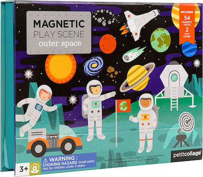 Petit Collage Magnetic Construction Toy Μαγνητικός Πίνακας Τοπίο στο Διάστημα Kid 3++ years