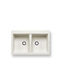 Pyramis Alazia 2B 079810911 Drop-In Мивка от Синтетичен Гранит Ш79xД50см Сняг