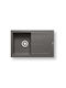 Pyramis Alazia 1B 1D 070037011 Drop-In Sink Synthetic Granite W79xD50cm Iron Grey