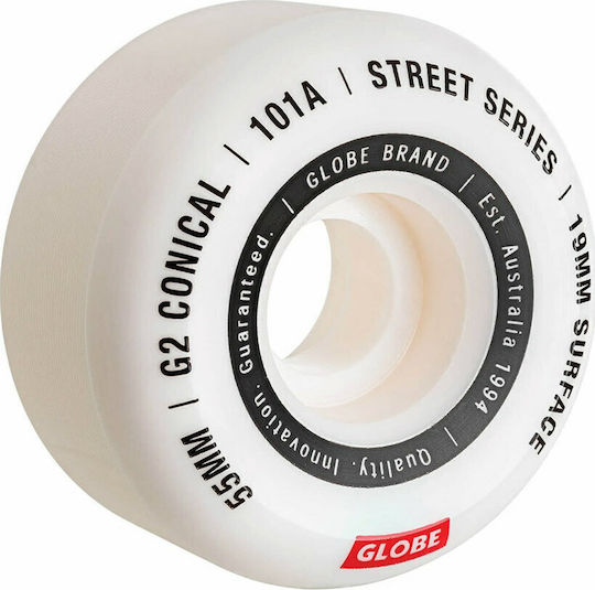 Globe Wheels Skateboard 55mm Conical Street Wheels White/Essential 55mm