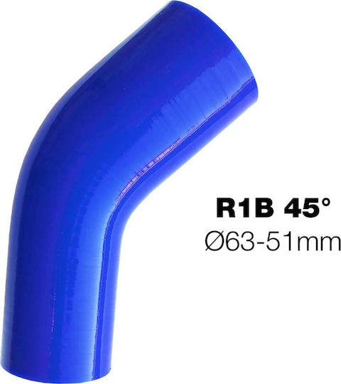 Simoni Racing Car Silicone Hose Air Intake with 45° Angle 63mm Diameter σε 51mm Universal Blue