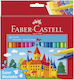 Faber-Castell 5542 Πλενόμενοι Μαρκαδόροι Ζωγραφικής Λεπτοί σε 36 Χρώματα