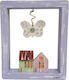 Kapadakis Wood Art Wall Decor Butterfly Handmade Purple Made of Wood 20x5x24cm