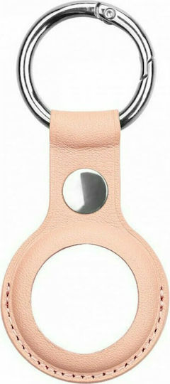 Hurtel Key Ring Θήκη Μπρελόκ Δερματίνης για AirTag σε Ροζ χρώμα