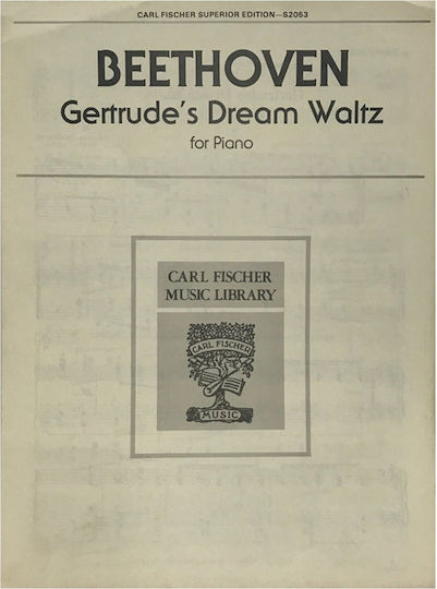 Carl Fischer Beethoven - Gertrude's Dream Waltz Sheet Music for Piano