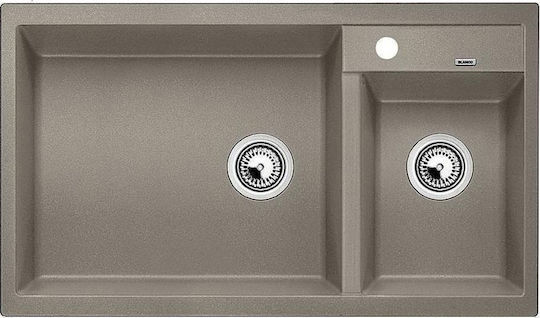 Blanco Metra 9 517364 Drop-In Chiuvetă Stânga din Granit Sintetic L86xW50cm Tartufo