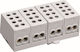 Hager Power Distribution Block Multiple Connections Rail 4P KH35A