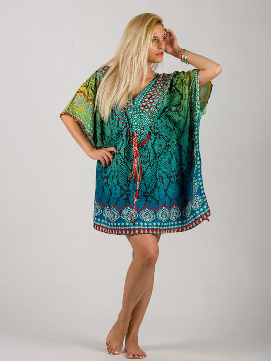 Rima Beachwear Γυναικείο Κοντό Καφτάνι Παραλίας...