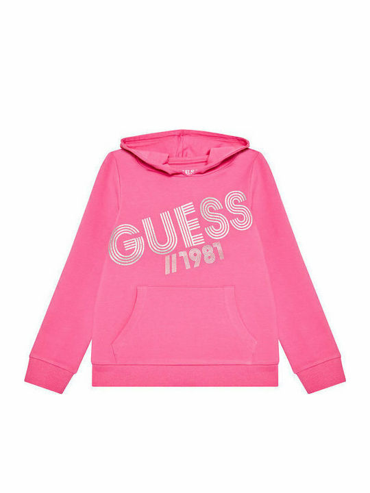 Kids Sweatshirt with Hood and Pockets Fuchsia