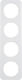Hager Switch Frame 4 Positions Vertical Installation in White Color 10142189