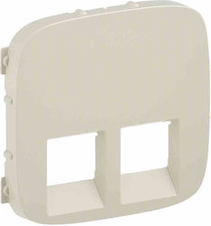 Legrand Vallure Network-Telephone Socket Front in Beige Color 7554266