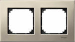 Schneider Electric Merten M-Elegance Metal Switch Frame 2-Slots Silver MTN403205