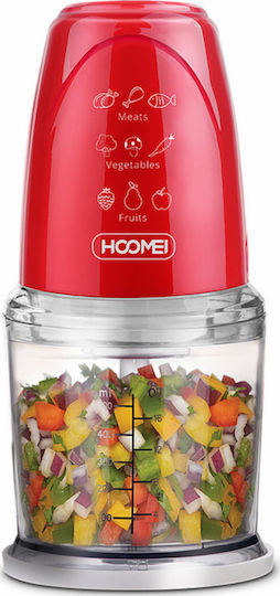 Hoomei Πολυκόπτης Multi 260W με Δοχείο 500ml Κόκκινος