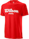 Wilson Padel Men's Short Sleeve T-shirt Red