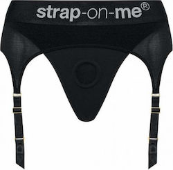 Strap-On-Me Rebel Luxus Strap-Ons Gurt mit Hosenträgern Unterwäsche in Schwarz Farbe