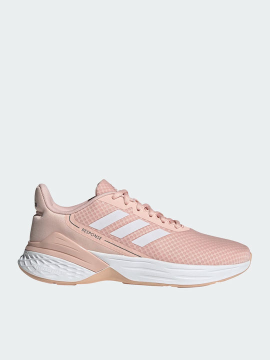 Adidas Response SR Γυναικεία Αθλητικά Παπούτσια Running Vapour Pink / Cloud White / Iron Metallic