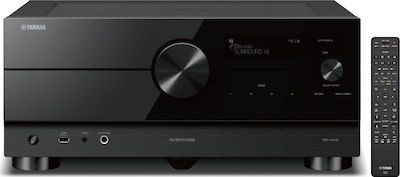 Yamaha RX-A4A Amplificator Home Cinema cu Radio 4K/8K 7.2 Canale 110W/8Ω cu HDR și Dolby Atmos Negru