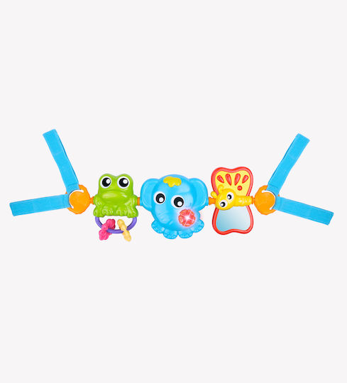 Playgro Μπάρα Κούνιας και Καροτσιού με Καθρέφτη Travel Trio