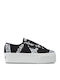 Superga 2790 Lettering Tape Flatforms Sneakers Black