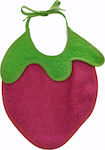 Ti-Tin Strawberry Bib Fabric with Lace Band Red