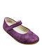 Kids Anatomic Ballerinas Skylark with Hoop & Loop Closure Purple