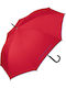 Benetton Automatic Umbrella with Walking Stick Red