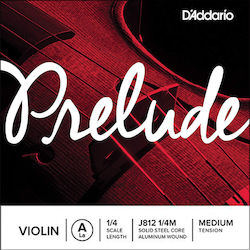 Daddario Prelude Violin Singles 1/4 Medium Μονή Χορδή Steel 1/4