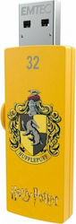 Emtec M730 Harry Potter Hufflepuff 32GB USB 2.0 Κίτρινο