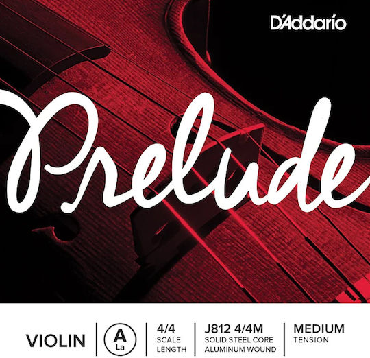Daddario Μονή Steel Χορδή 13" για Βιολί 4/4 Prelude Violin Singles 4/4 Medium A (La)