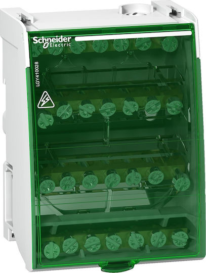 Schneider Electric Linergy DS Bloc de distribuție a energiei 4P 100A 28 Găuri LGY410028