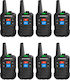 Baofeng BF-C50 Mini UHF/VHF Wireless Transceiver 2W without Screen Black 8pcs