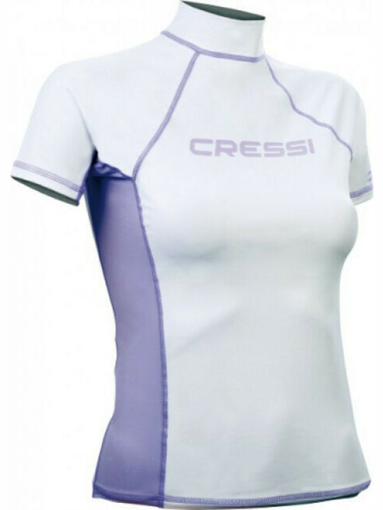 CressiSub Γυναικεία Κοντομάνικη Αντηλιακή Μπλούζα Λευκή