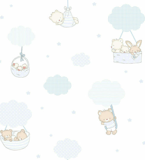 ICH Wallpapers Kinder Tapete Ballons Blue B53xH1005cm