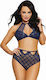Dreamgirl Sexy Lingerie Set with Lace Blue