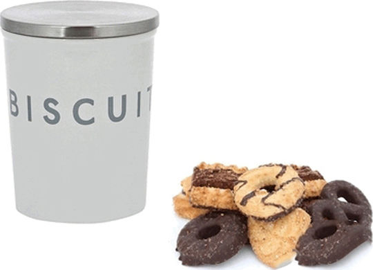 Espiel Biscuit Бисквитник Метал Бял 15x15x19бр 1бр