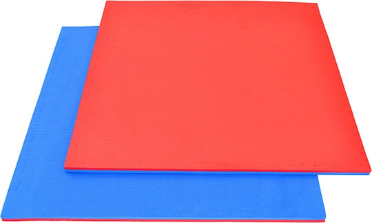 MDS Podele Puzzle de Gimnastică Pe Două Fețe Roșu/Albastru EVA 100x100x2cm Albastru/Rosu 100x100x2cm 1buc