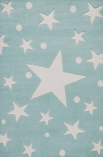 Alexander Carpets Breeze Stars Kids Rug Stele Verde 133x190cm Thickness 10mm
