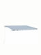 vidaXL Terrace Wall Tent with LED Light Blue / White 4x3cm